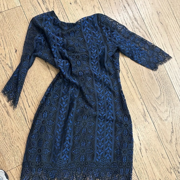 For love & lemons Lyla navy black lace dress - Picture 3 of 4